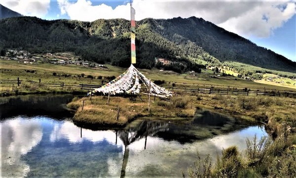 Protected national park and wildlife sanctuary of Bhutan